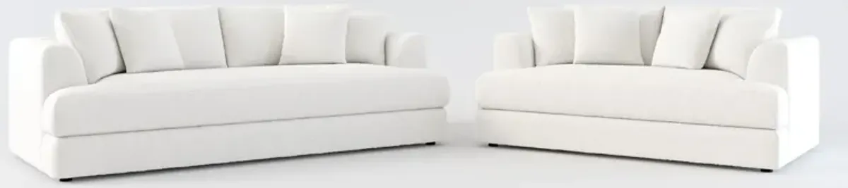 Ridley Foam Comfort Sofa and Loveseat Set - Bloke Snow