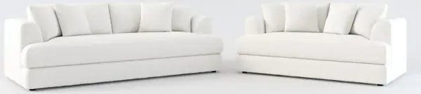 Ridley Foam Comfort Sofa and Loveseat Set - Bloke Snow