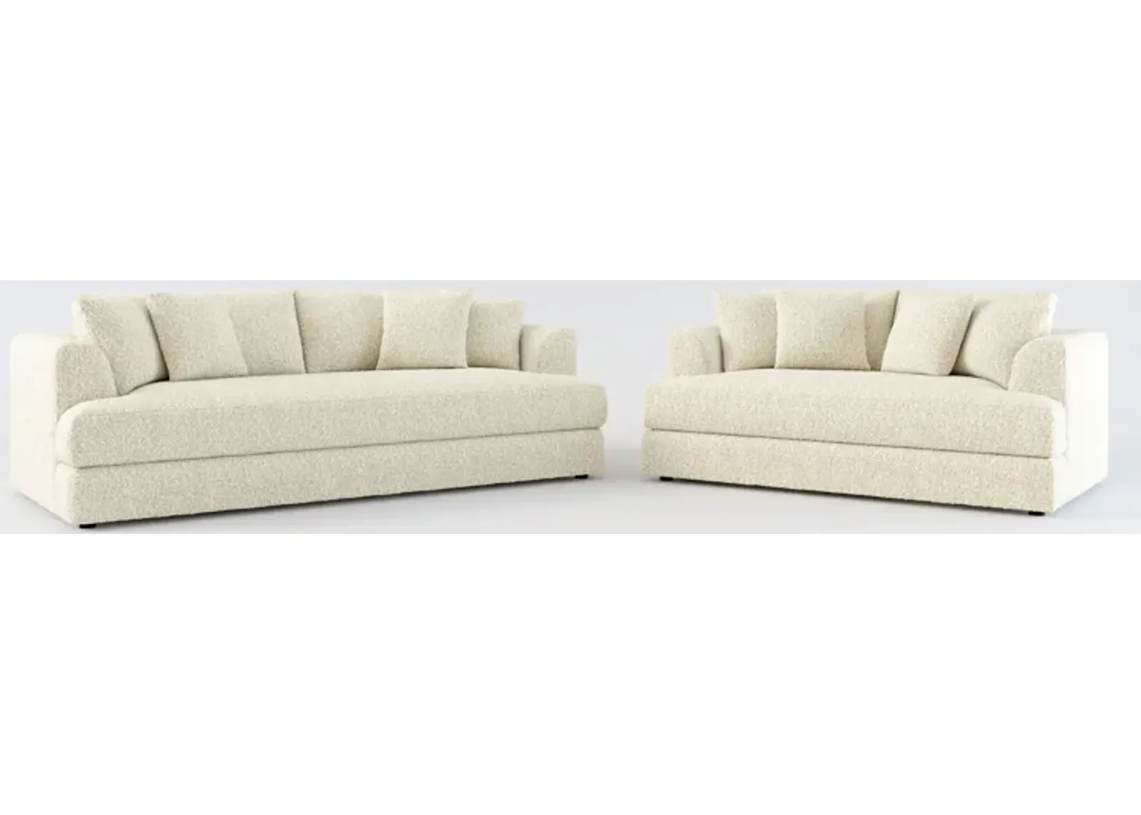 Ridley Foam Comfort Sofa and Loveseat Set - Bloke Cotton