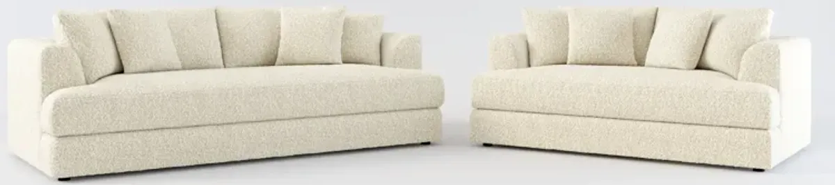 Ridley Foam Comfort Sofa and Loveseat Set - Bloke Cotton