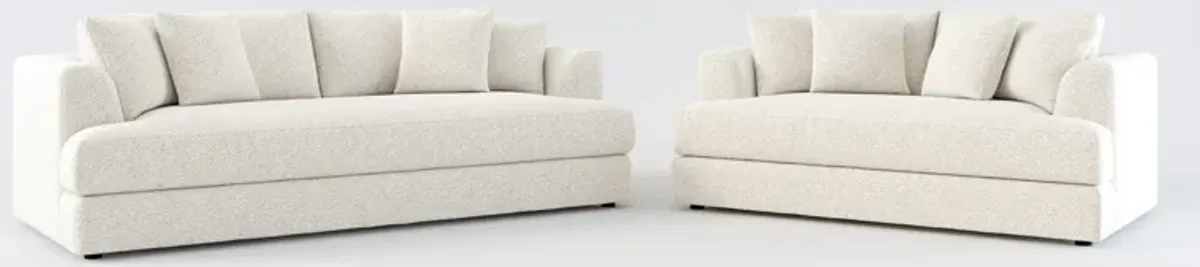 Ridley Foam Comfort Sofa and Loveseat Set - Muse Stone