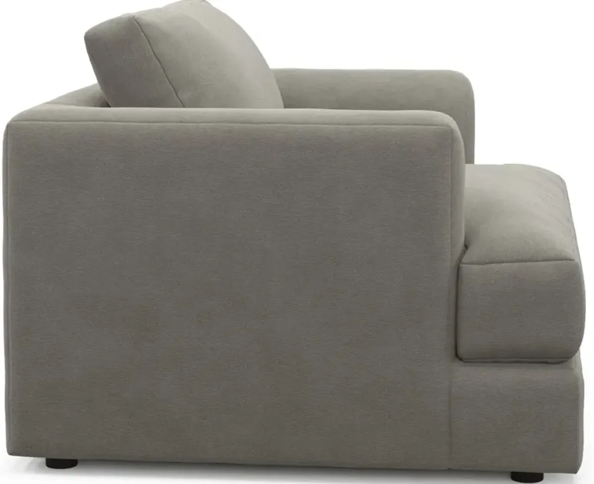 Ridley Foam Comfort Sofa, Loveseat, and Chair Set - Abington Fog