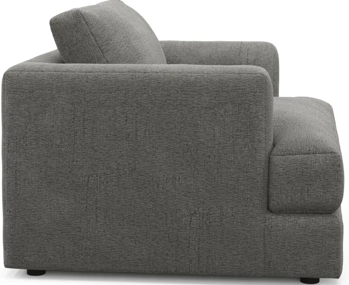 Ridley Foam Comfort Sofa, Loveseat, and Chair Set - Living Large Charcoal