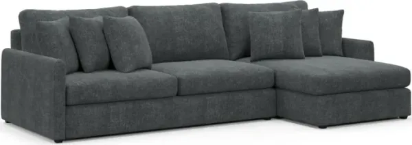 Jaden Foam Comfort Sectional - Contessa Shadow