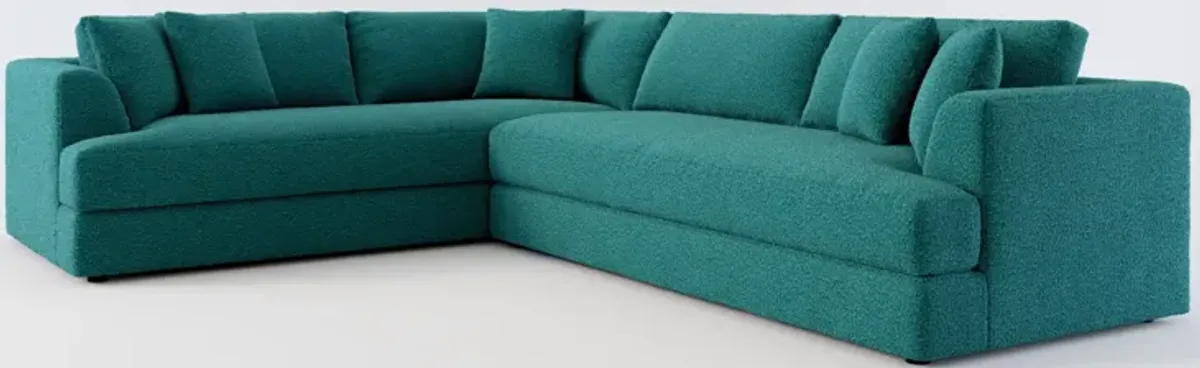 Ridley Foam Comfort 2-Piece Sectional with Right-Facing Sofa - Bloke Peacock