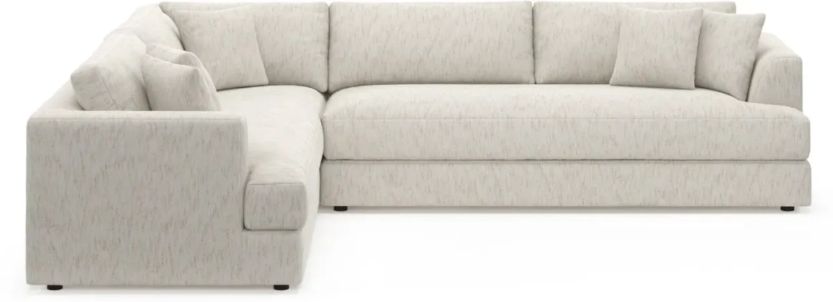 Ridley Foam Comfort 2-Piece Sectional with Right-Facing Sofa - P.T. Cream