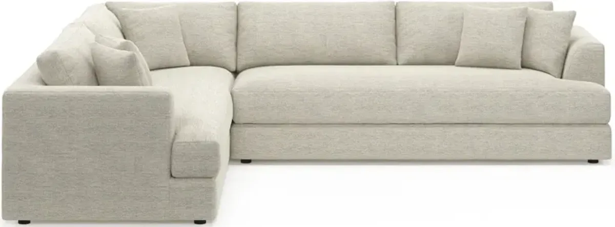 Ridley Foam Comfort 2-Piece Sectional with Right-Facing Sofa - Merino Chalk