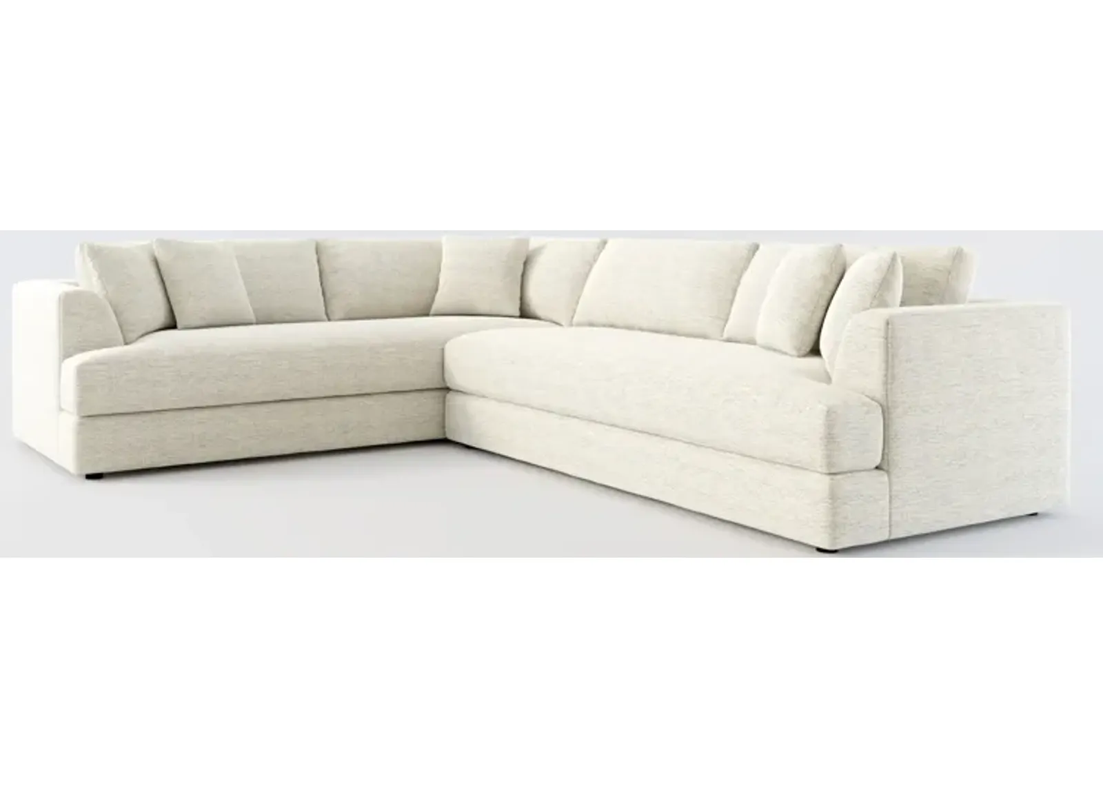 Ridley Foam Comfort 2-Piece Sectional with Right-Facing Sofa - Merino Chalk