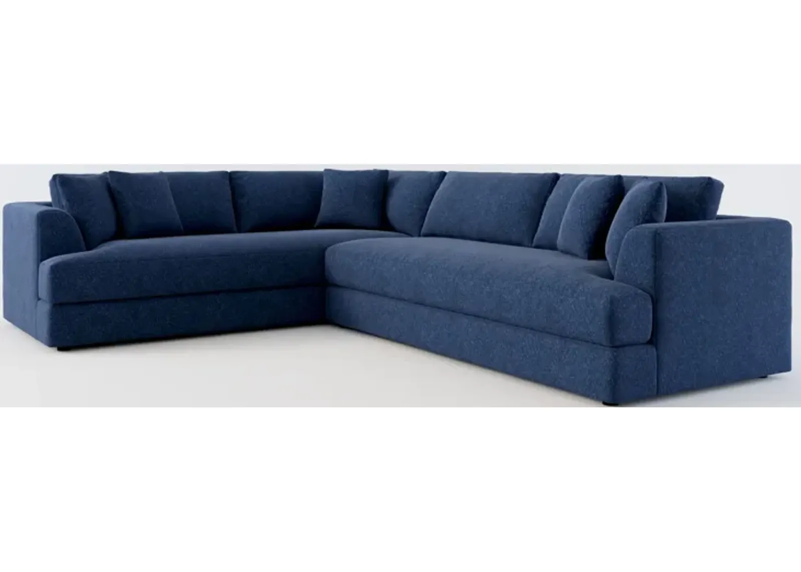 Ridley Foam Comfort 2-Piece Sectional with Right-Facing Sofa - Oslo Navy