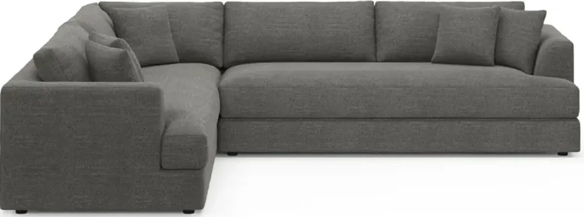 Ridley Foam Comfort 2-Piece Sectional with Right-Facing Sofa - Curious Charcoal