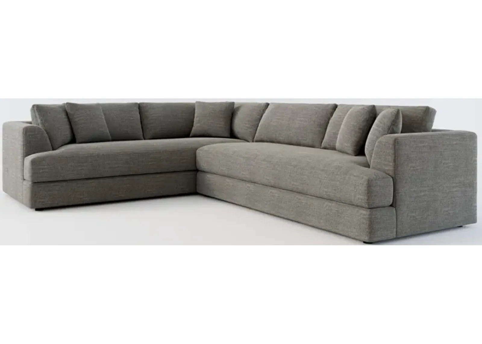 Ridley Foam Comfort 2-Piece Sectional with Right-Facing Sofa - Curious Charcoal