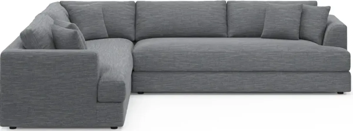 Ridley Foam Comfort 2-Piece Sectional with Right-Facing Sofa - Dudley Indigo