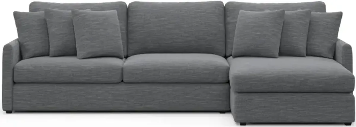 Jaden Foam Comfort Sectional - Dudley Indigo