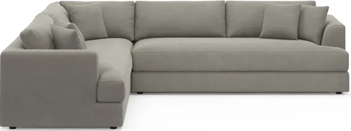 Ridley Foam Comfort 2-Piece Sectional with Right-Facing Sofa - Abington Fog