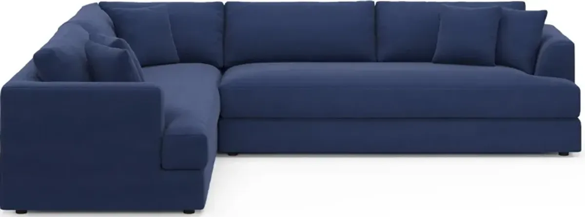 Ridley Foam Comfort 2-Piece Sectional with Right-Facing Sofa - Abington Indigo