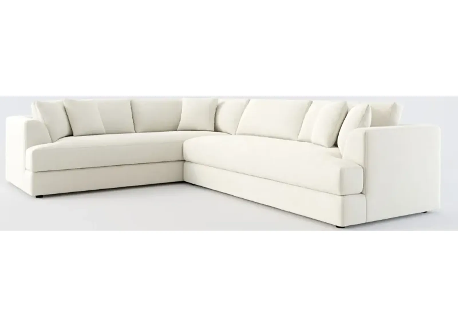 Ridley Foam Comfort 2-Piece Sectional with Right-Facing Sofa - Anders Ivory