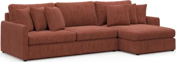 Jaden Foam Comfort Sectional - Contessa Paprika