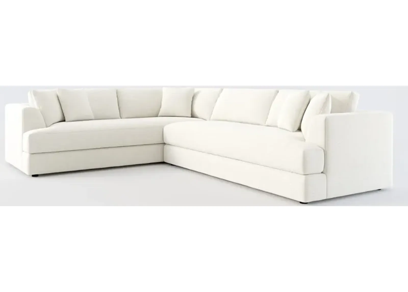 Ridley Foam Comfort 2-Piece Sectional with Right-Facing Sofa - Living Large White