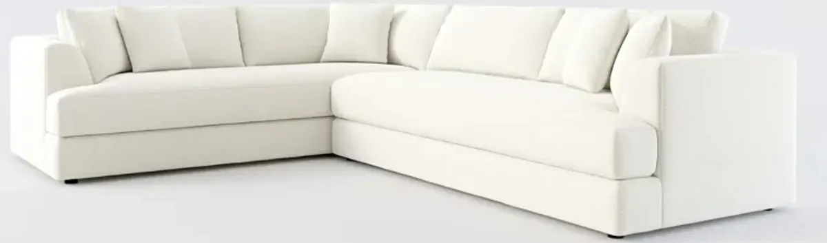 Ridley Foam Comfort 2-Piece Sectional with Right-Facing Sofa - Living Large White