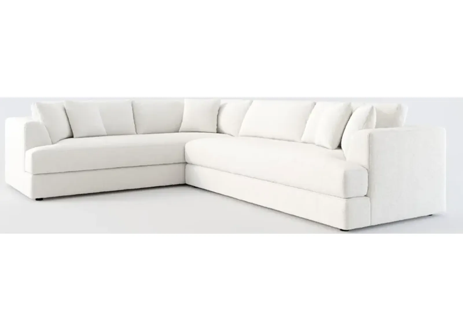 Ridley Foam Comfort 2-Piece Sectional with Right-Facing Sofa - Bloke Snow