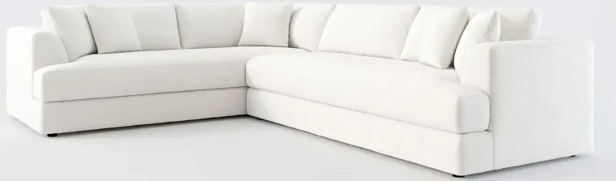 Ridley Foam Comfort 2-Piece Sectional with Right-Facing Sofa - Bloke Snow