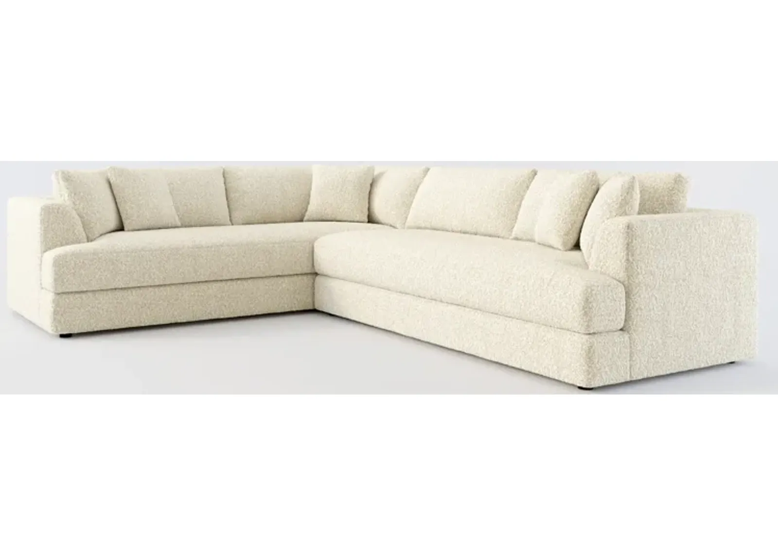 Ridley Foam Comfort 2-Piece Sectional with Right-Facing Sofa - Bloke Cotton