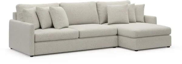 Jaden Foam Comfort Sectional - Muse Stone