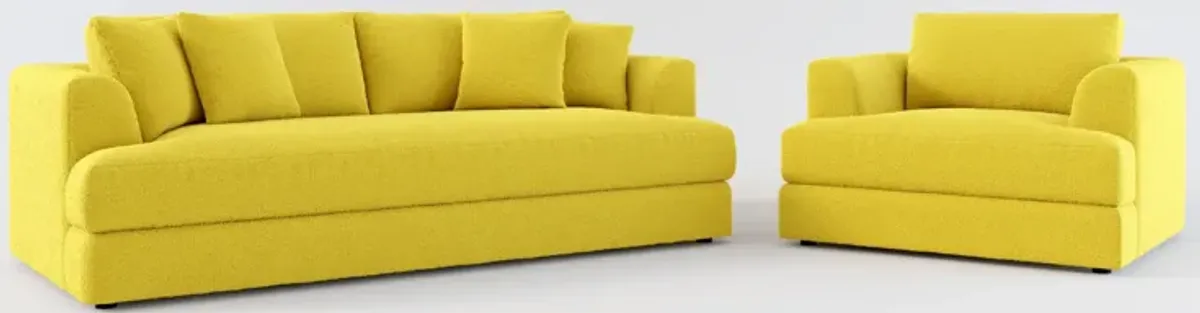 Ridley Hybrid Comfort Sofa and Chair Set - Bloke Goldenrod