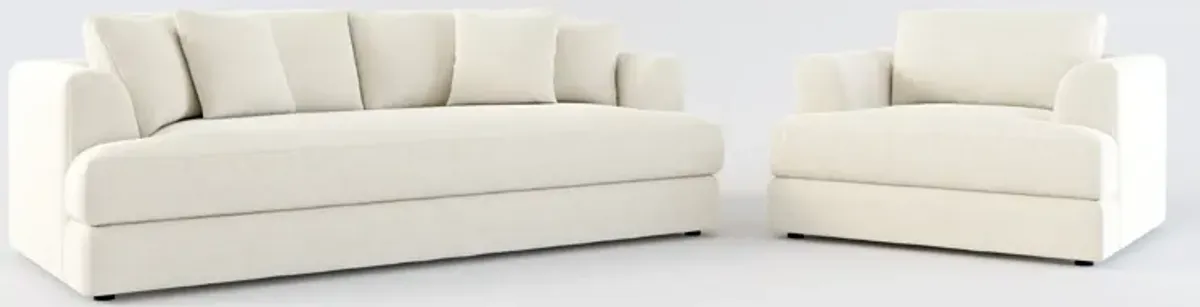 Ridley Hybrid Comfort Sofa and Chair Set - Curious Pearl