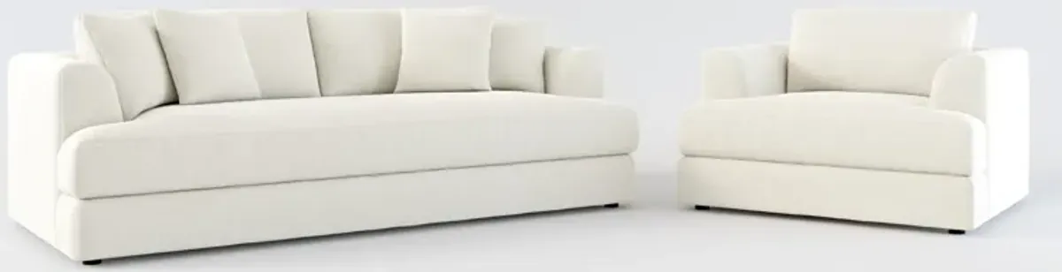 Ridley Hybrid Comfort Sofa and Chair Set - Anders Ivory