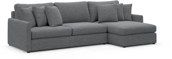 Jaden Hybrid Comfort Sectional - Dudley Indigo