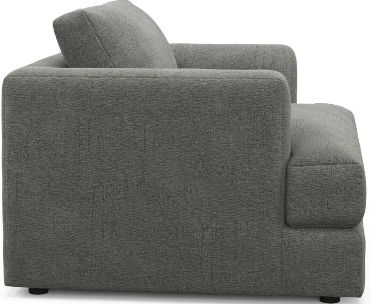 Ridley Hybrid Comfort Sofa, Loveseat, and Chair Set - Living Large Charcoal