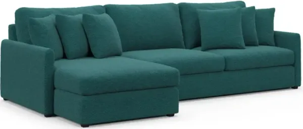 Jaden Hybrid Comfort Sectional - Bloke Peacock
