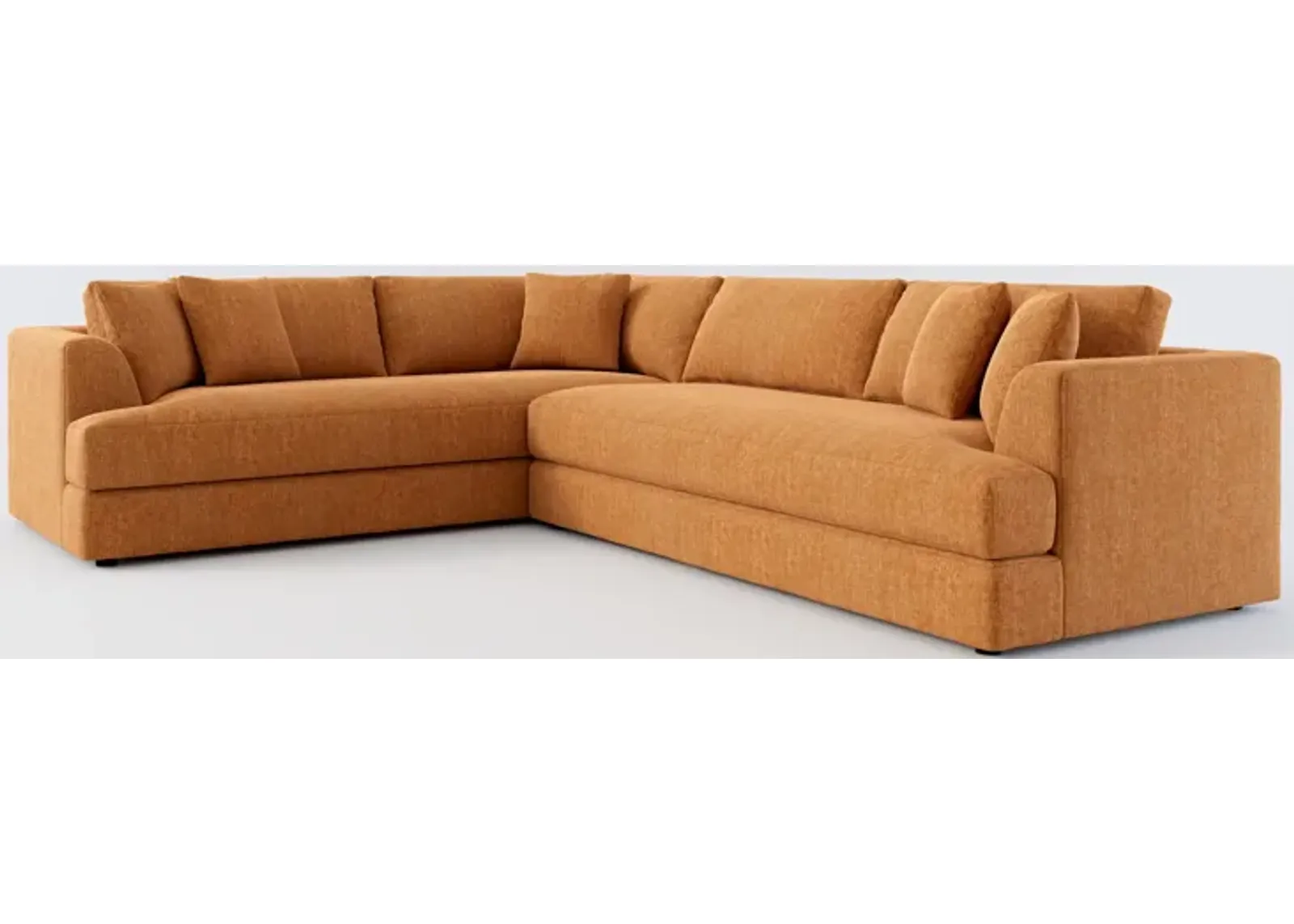 Ridley Hybrid Comfort 2-Piece Sectional with Right-Facing Sofa - Contessa Ginger