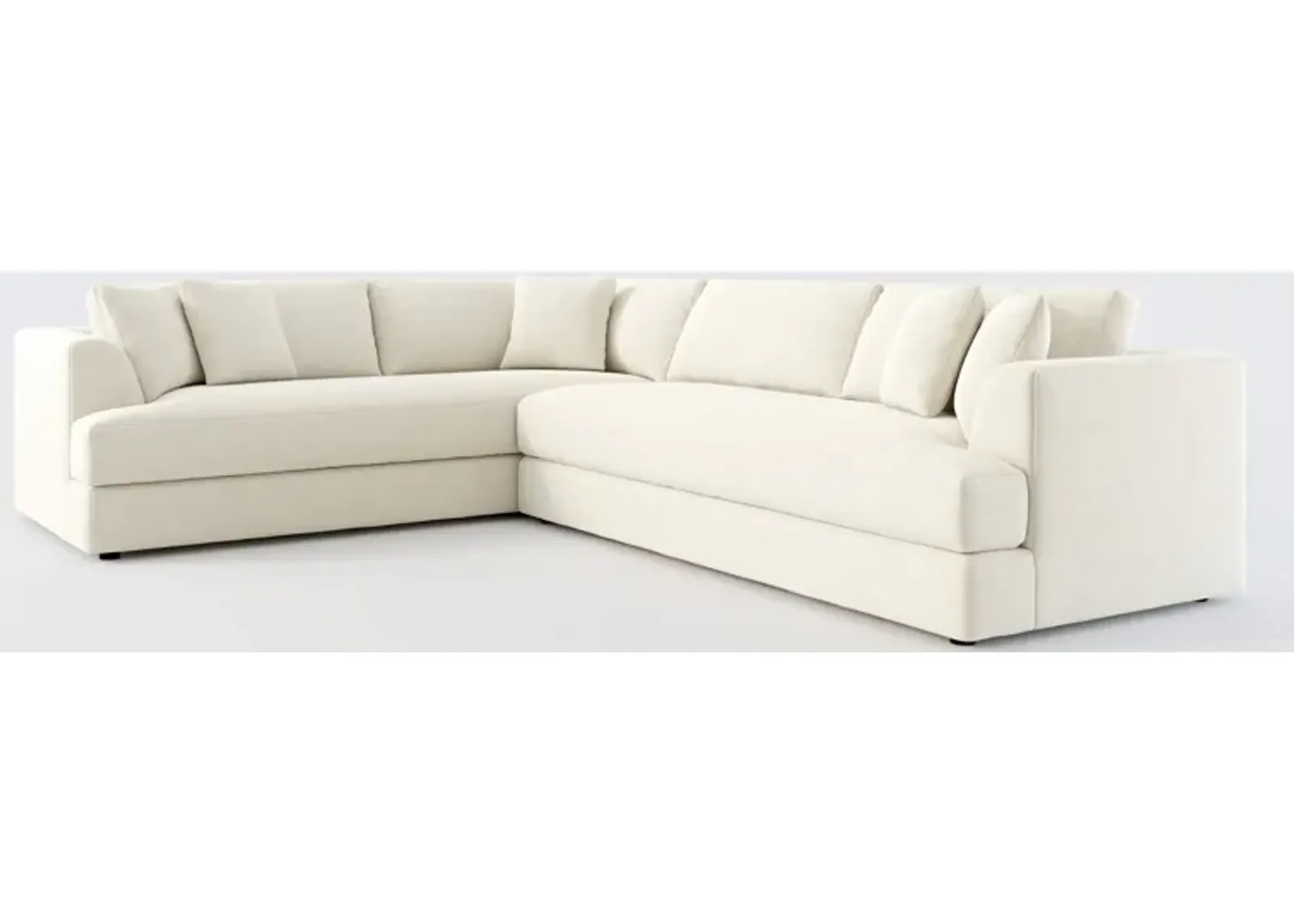 Ridley Hybrid Comfort 2-Piece Sectional with Right-Facing Sofa - Curious Pearl