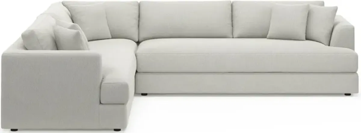 Ridley Hybrid Comfort 2-Piece Sectional with Right-Facing Sofa - Oslo Snow