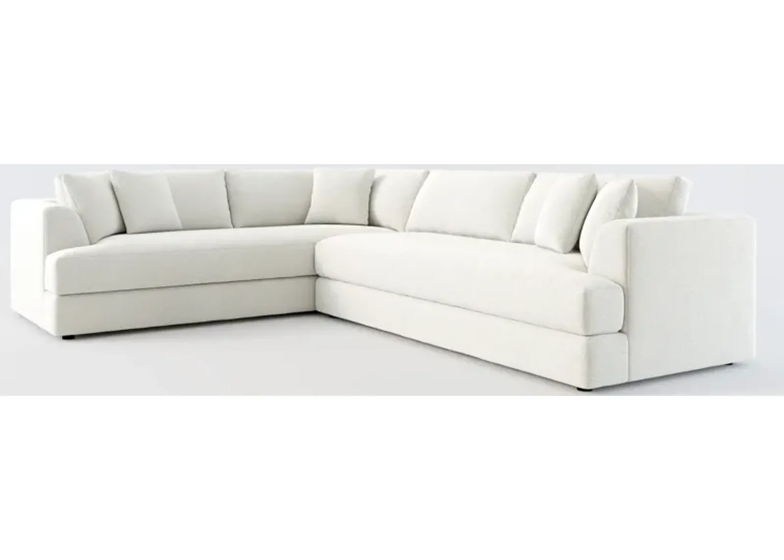 Ridley Hybrid Comfort 2-Piece Sectional with Right-Facing Sofa - Oslo Snow