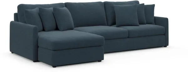 Jaden Foam Comfort Sectional - Broderick Indigo