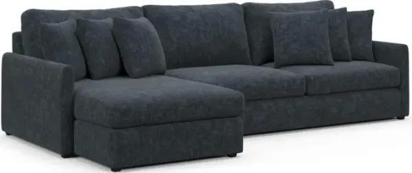Jaden Foam Comfort Sectional - Argo Navy