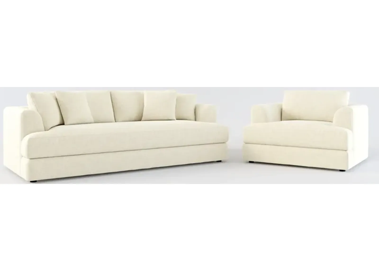 Ridley Foam Comfort Sofa and Chair Set - Bridger Shell