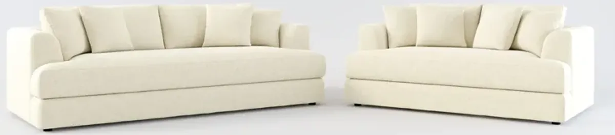 Ridley Foam Comfort Sofa and Loveseat Set - Bridger Shell