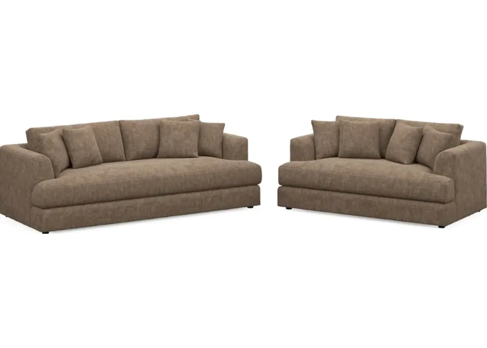 Ridley Foam Comfort Sofa and Loveseat Set - Argo Java