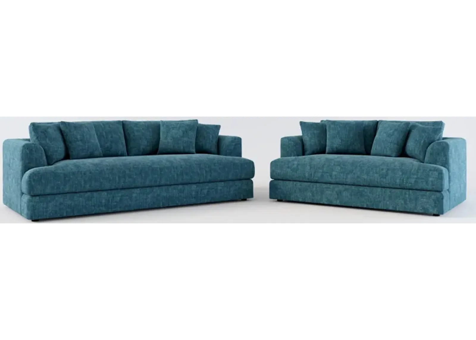 Ridley Foam Comfort Sofa and Loveseat Set - Argo Tropic