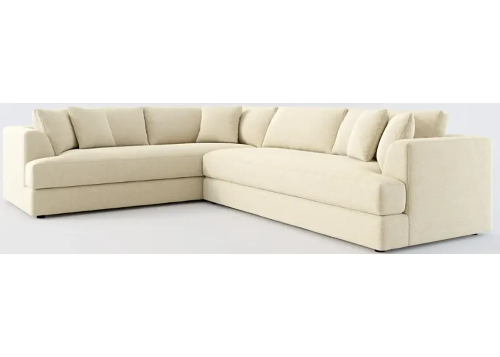 Ridley Foam Comfort 2-Piece Sectional with Right-Facing Sofa - Broderick Sand