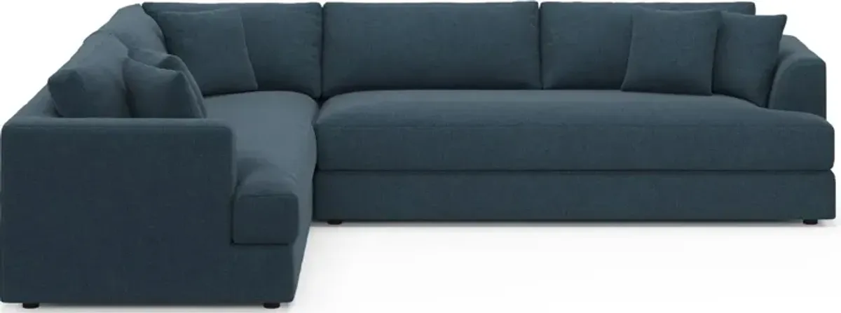 Ridley Foam Comfort 2-Piece Sectional with Right-Facing Sofa - Broderick Indigo