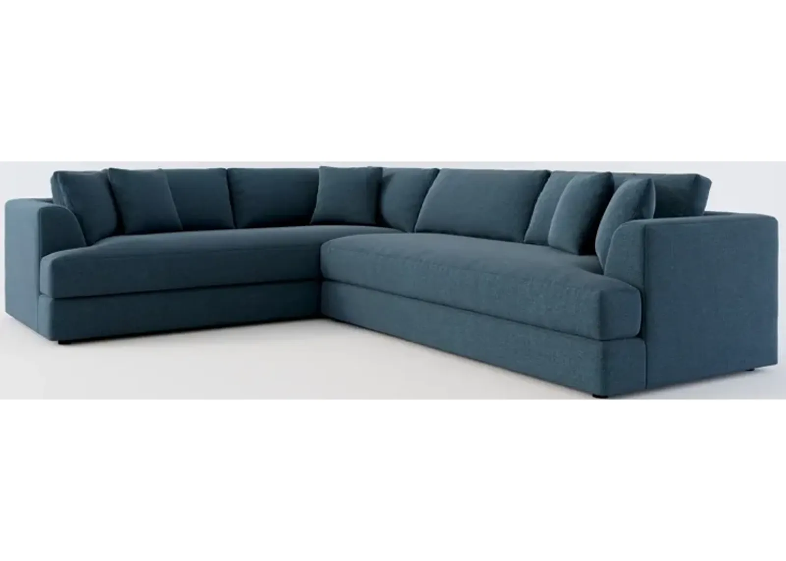 Ridley Foam Comfort 2-Piece Sectional with Right-Facing Sofa - Broderick Indigo