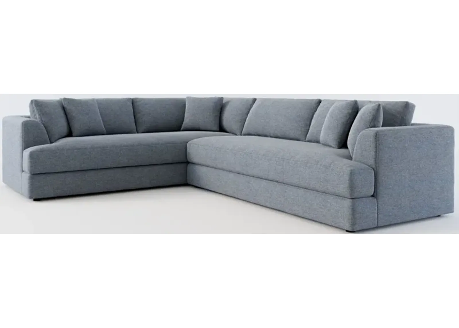 Ridley Foam Comfort 2-Piece Sectional with Right-Facing Sofa - Bridger Navy