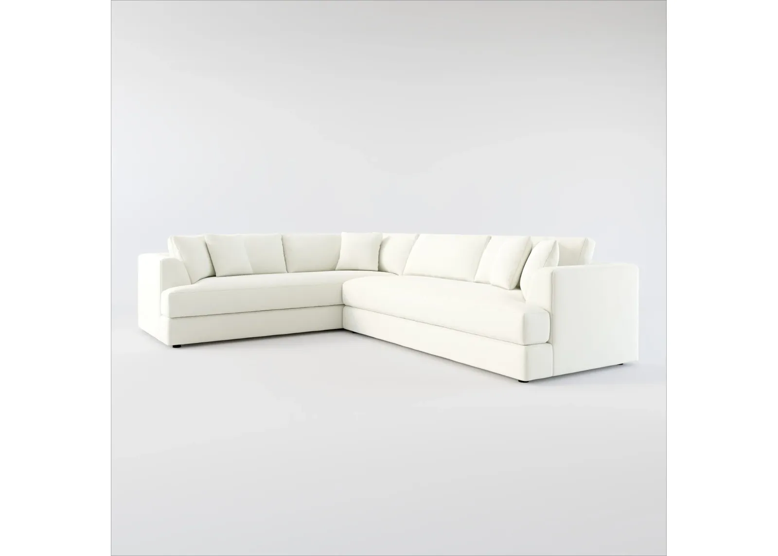 Ridley Foam Comfort 2-Piece Sectional with Right-Facing Sofa - Liv Arctic