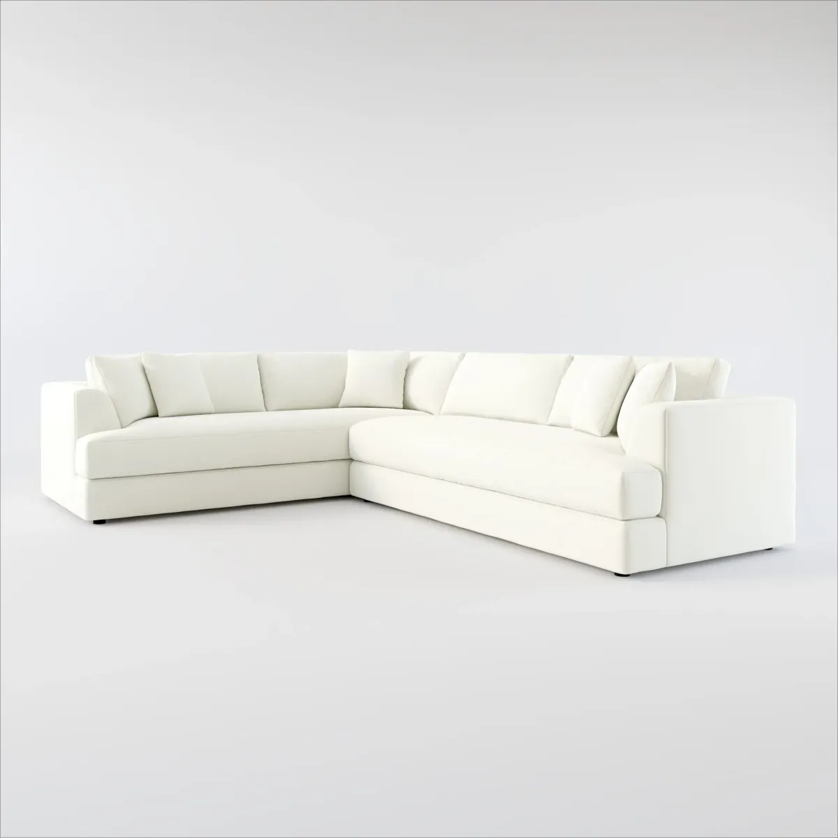 Ridley Foam Comfort 2-Piece Sectional with Right-Facing Sofa - Liv Arctic