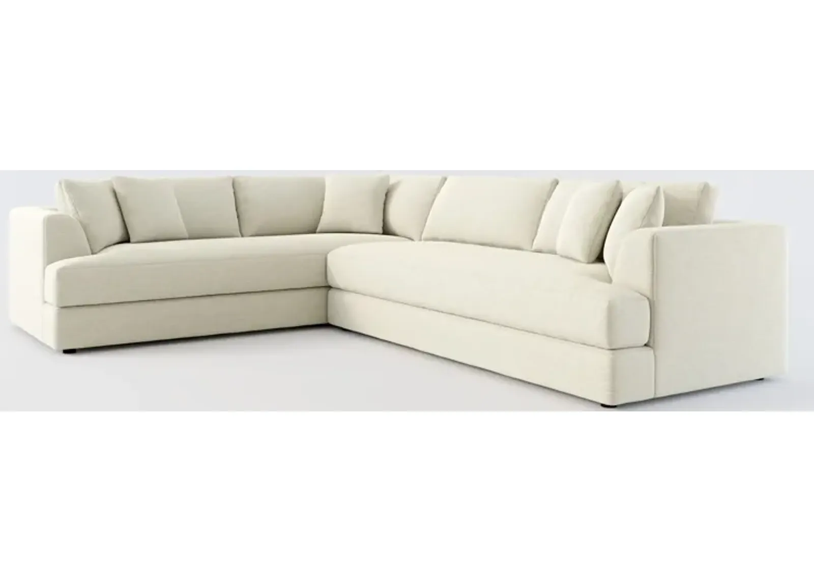 Ridley Foam Comfort 2-Piece Sectional with Right-Facing Sofa - Liv Dove